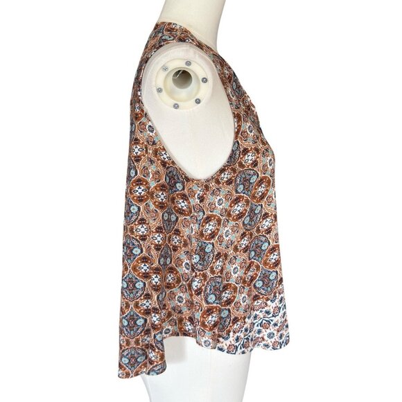 Elodie V-Neck Sleeveless Floral Lightweight Flowy Pullover Top Women's Sz XS - Picture 5 of 9